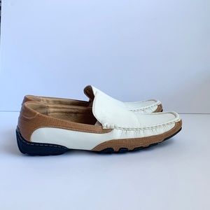 Saminto Laurenzini Men’s Cream and Brown Loafers